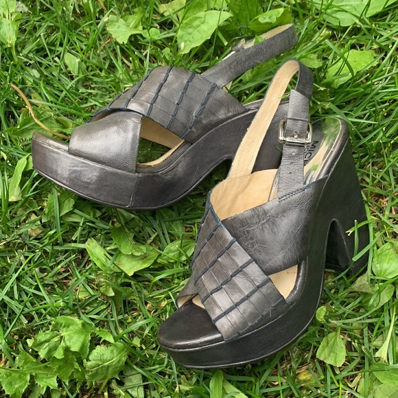 Michael Kors Platform block Heels gray 6.5 - Picture 15 of 16
